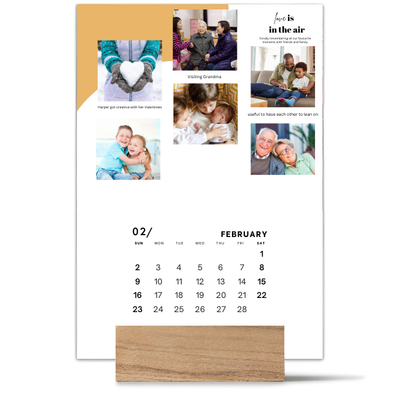 Wood Block Desk Calendar 2025