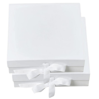 Blank Keepsake Memory Box luxury folding paper packaging gift box with magnetic closure filp lid ribbon