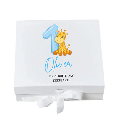 Personalized 1st Happy Birthday Keepsake Box - Custom Keepsake - Perfect for Special Moments