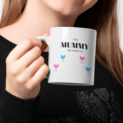 Personalised Mug For Mum This Mummy Belongs To, Mummy Birthday Mug For Mother's Day  Ceramic Mug Gift