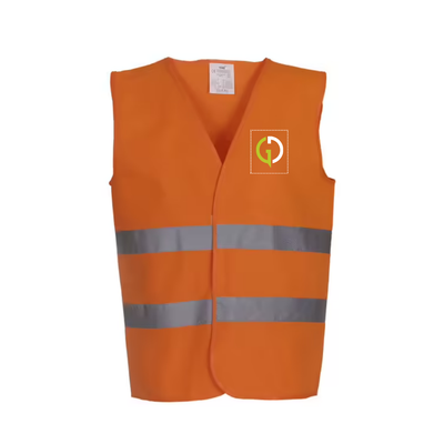 Yoko HVW102 - High-Visibility Safety Vest with Reflective Strips - Orange