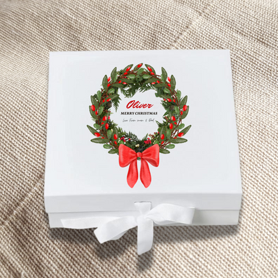 Personalised Merry Christmas Keepsake  Box Gift