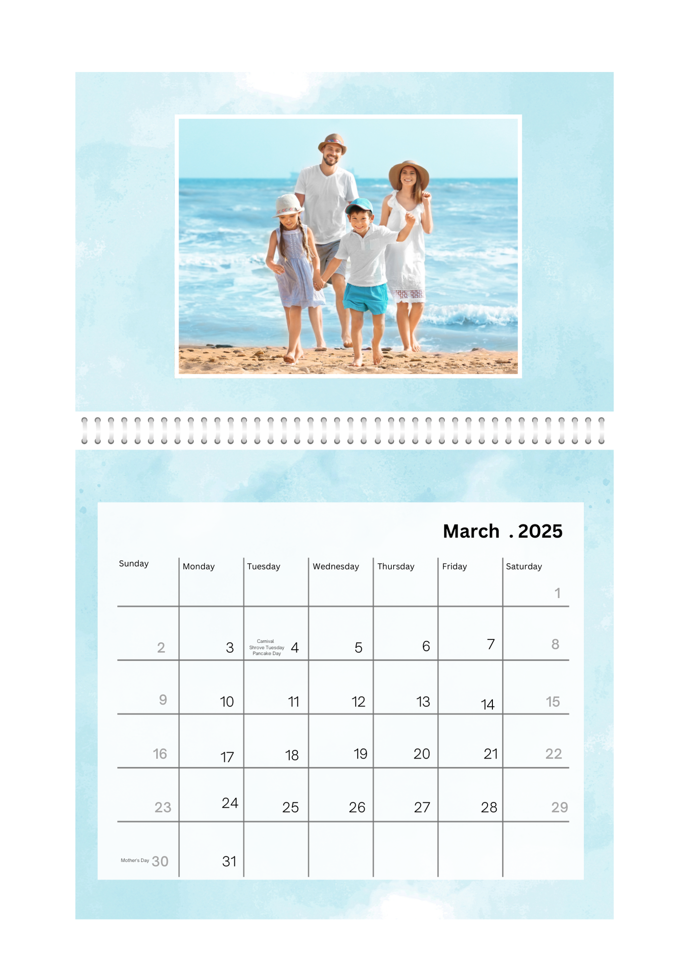 Seasons photo Wall calender 2025