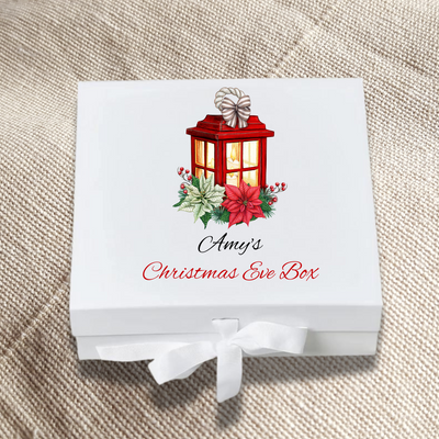 Personalised Christmas Eve Box With a Traditional Candle Design