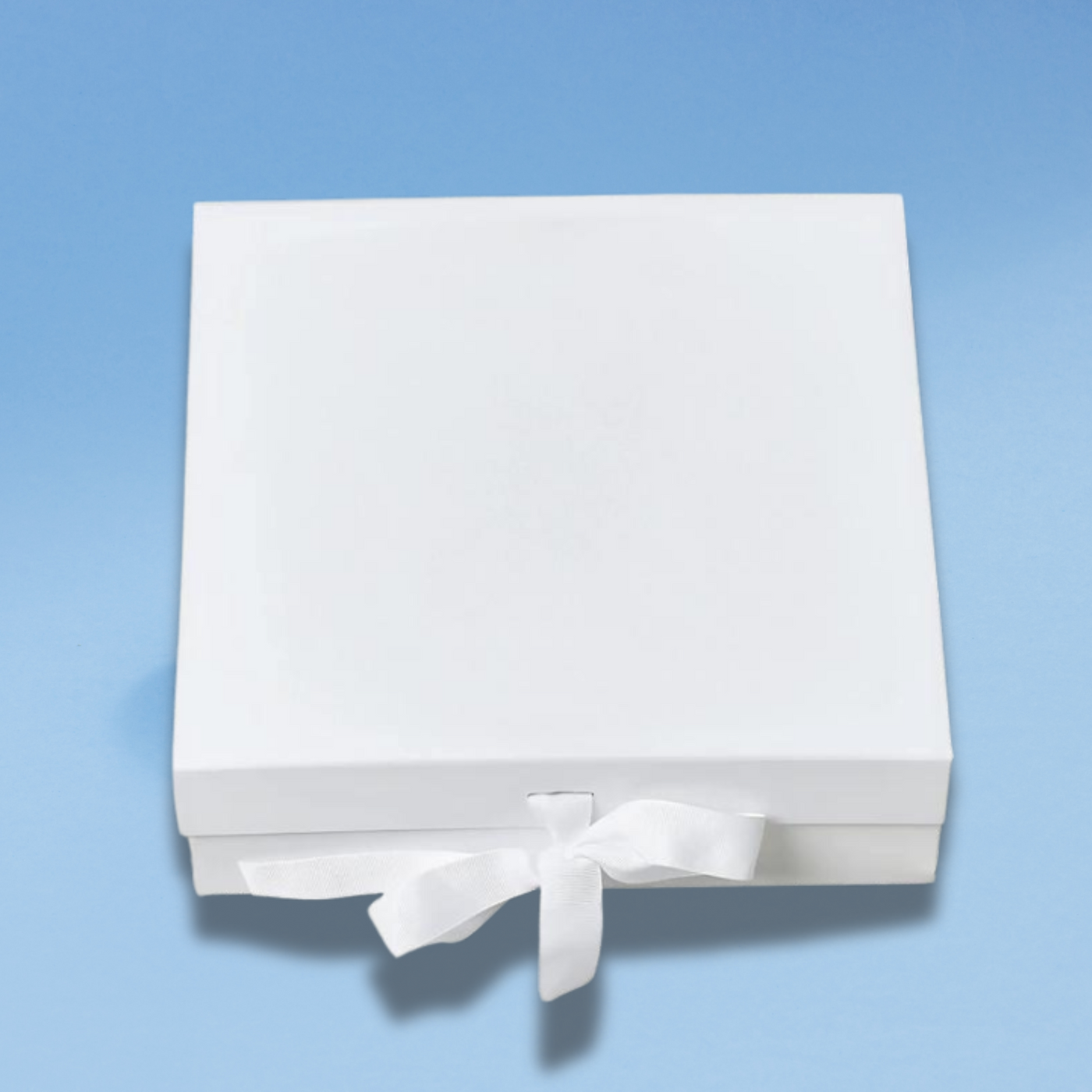 Blank Keepsake Memory Box luxury folding paper packaging gift box with magnetic closure filp lid ribbon