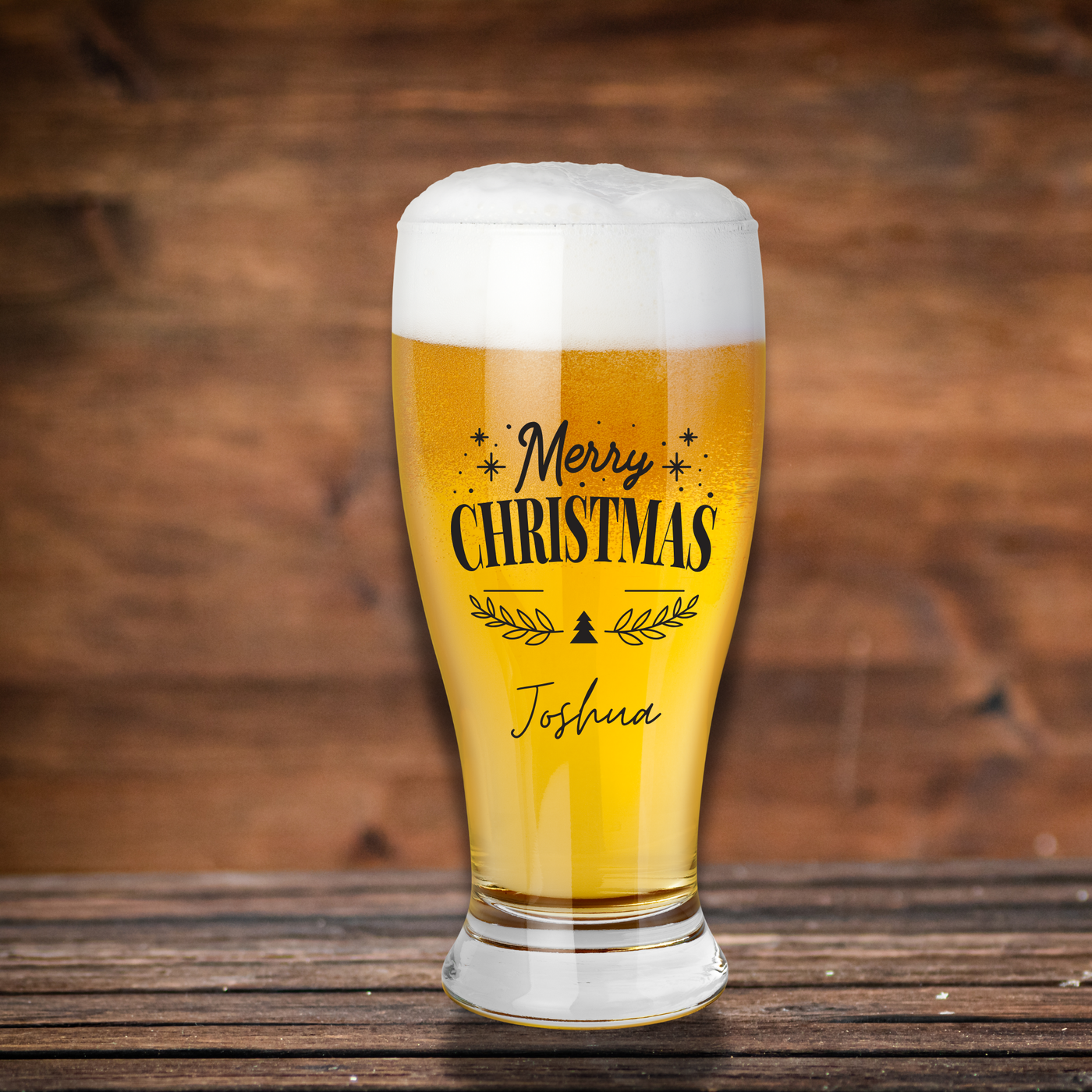 Christmas Gift Latter Merry Christmas Glass Beer Pint Glass