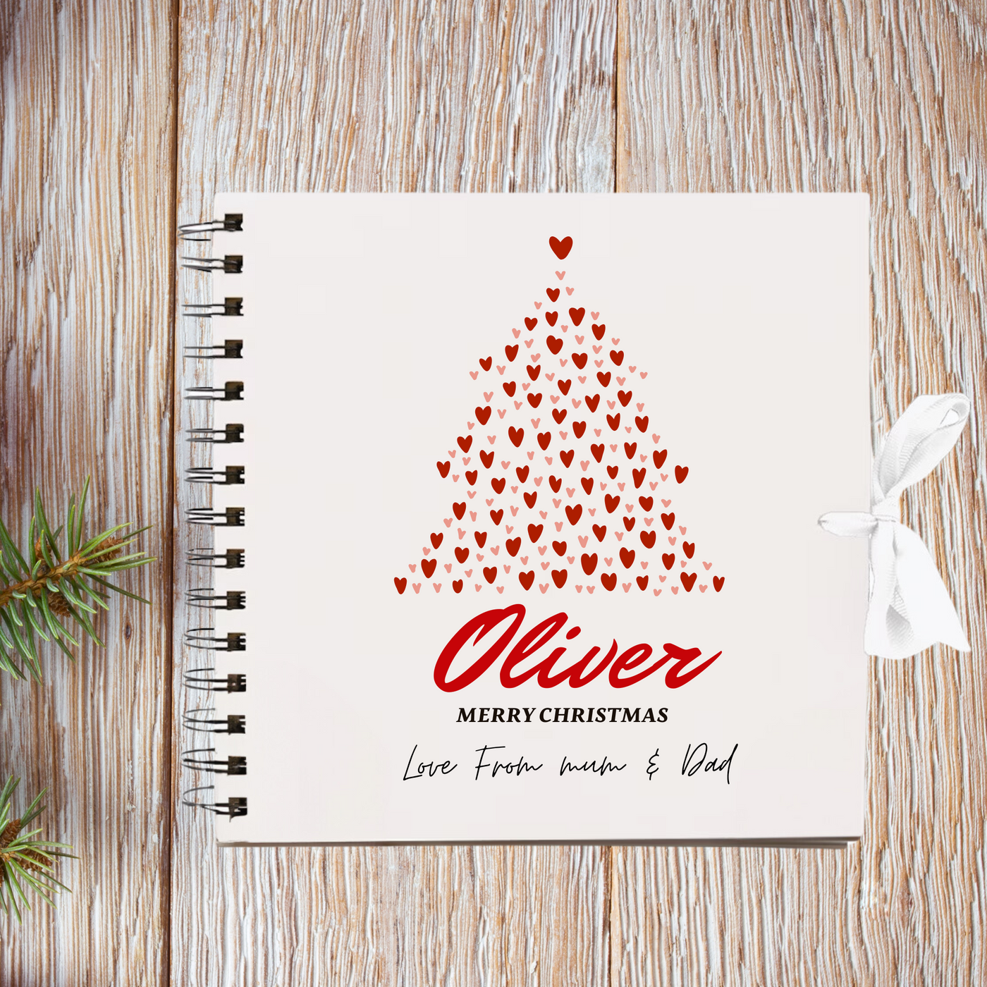 Christmas White Scrapbook Guest Book