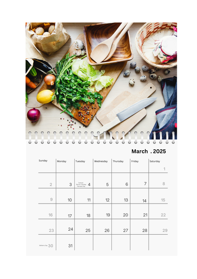 Kitchen Wall Calendar 2025