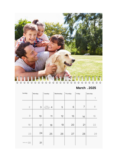 Full Photo Wall Calendar 2025