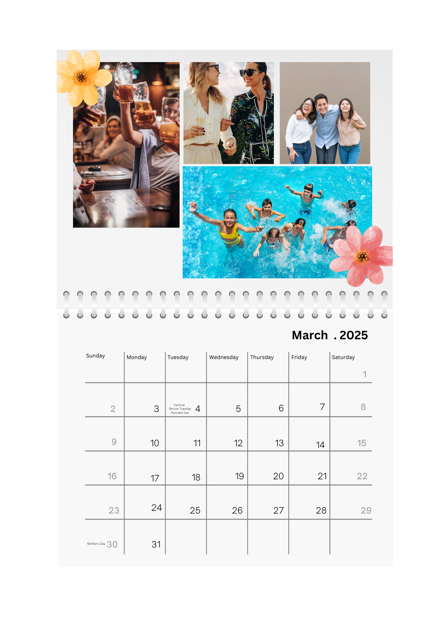 Memories Photo Wall Calendar 2025