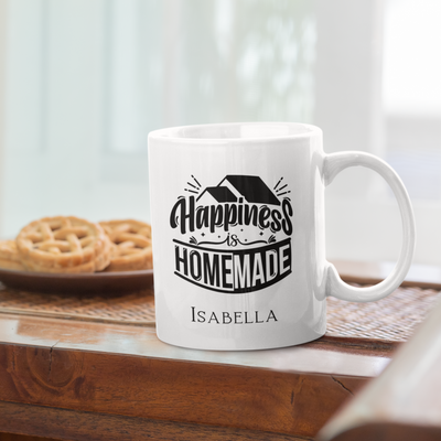 Happiness home made Ceramic Mug - Gift For Her - Personalised Mug