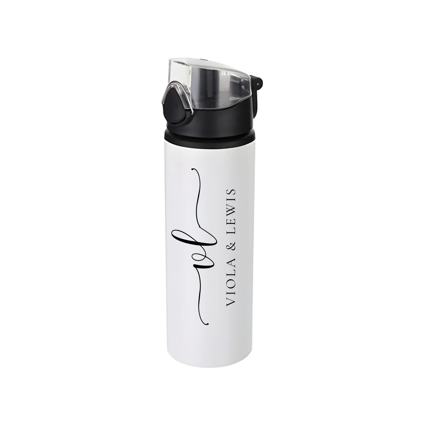 Water Bottle Aluminium 6 Coloured Flip Lid - 750ml