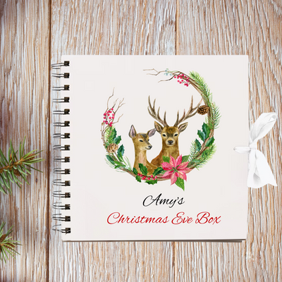 Merry  Christmas White  Scrapbook Guest Book