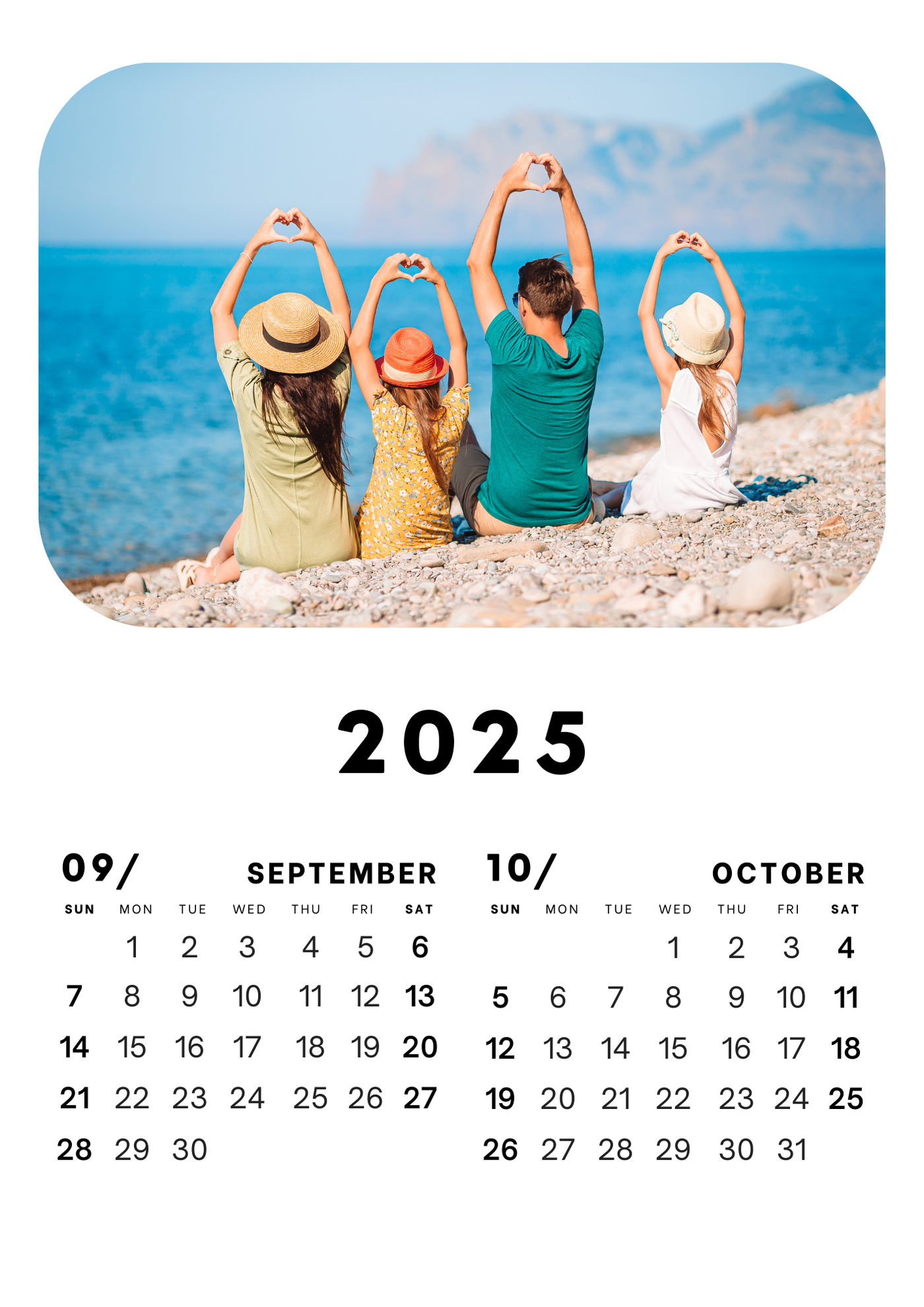 Family Custom  Wall Calendar 2025