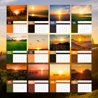 Sunset Calendar 2025