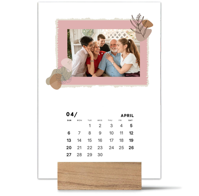 Wood Block Desk Calendar 2025