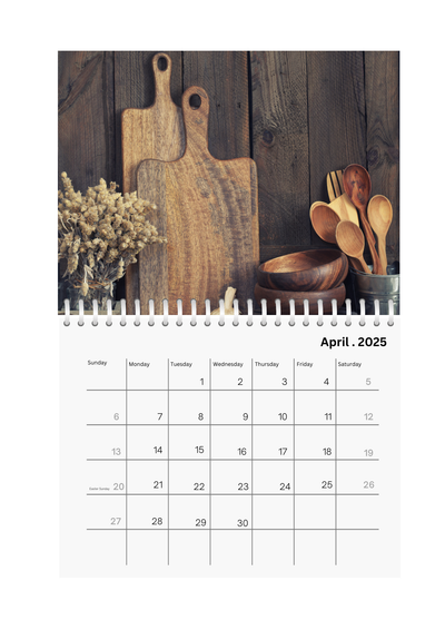 Kitchen Wall Calendar 2025