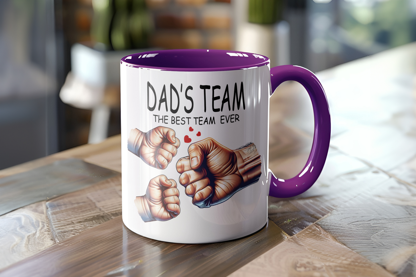 Dad's Teram Gift inner colour Mug Dad Gift Personalised mug