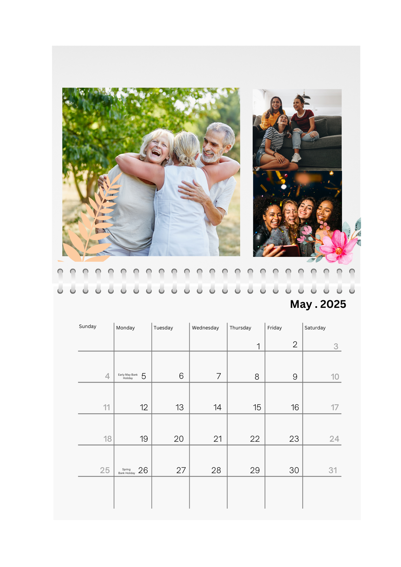 Memories Photo Wall Calendar 2025