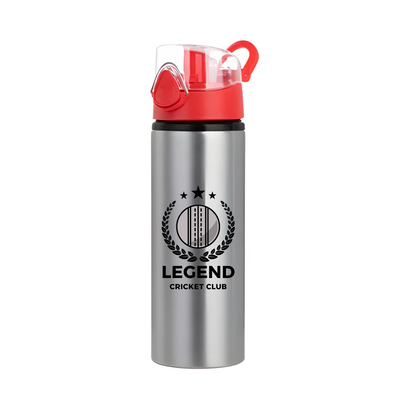 Water Bottle Aluminium 6 Coloured Flip Lid - 750ml