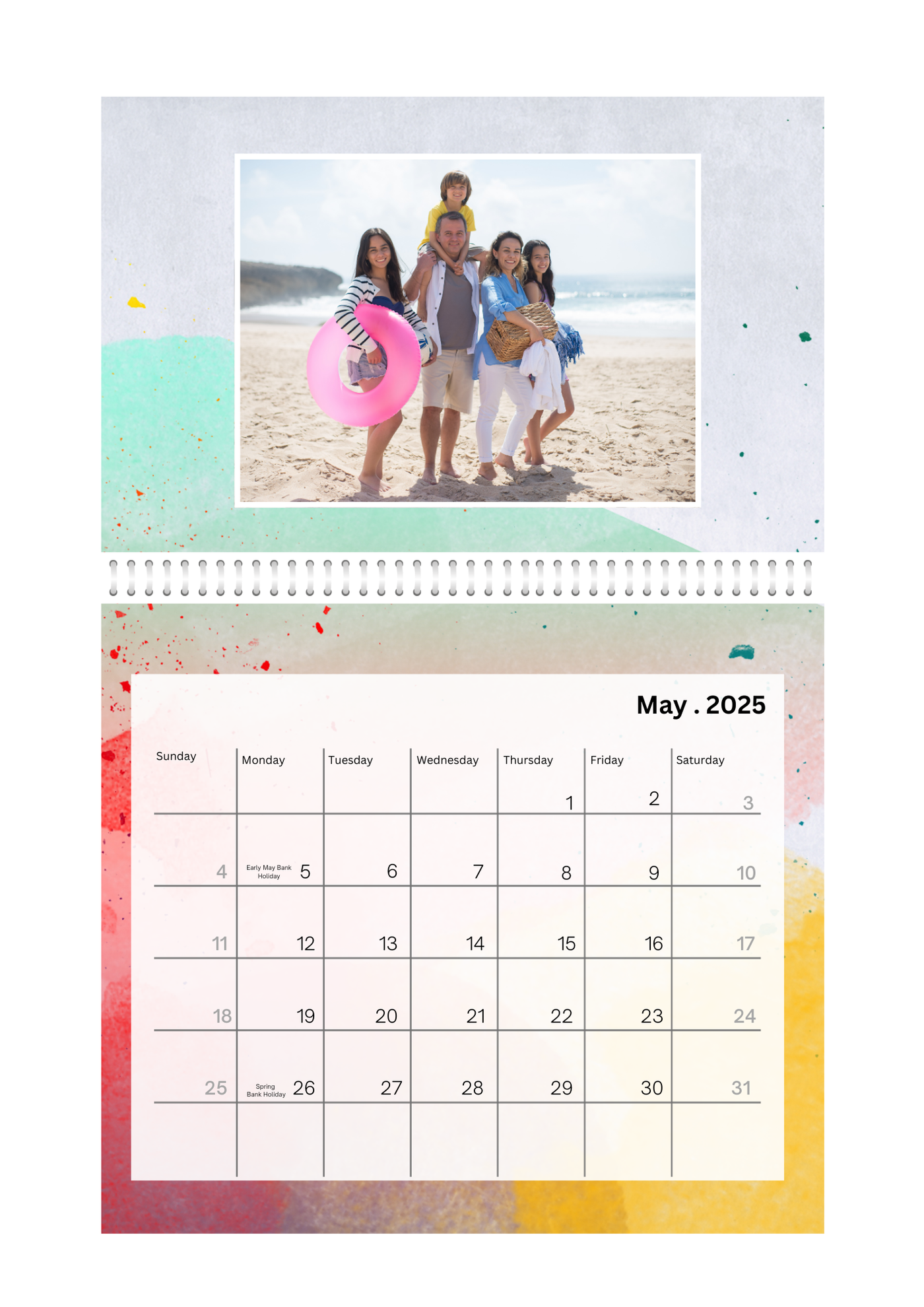 Seasons photo Wall calender 2025