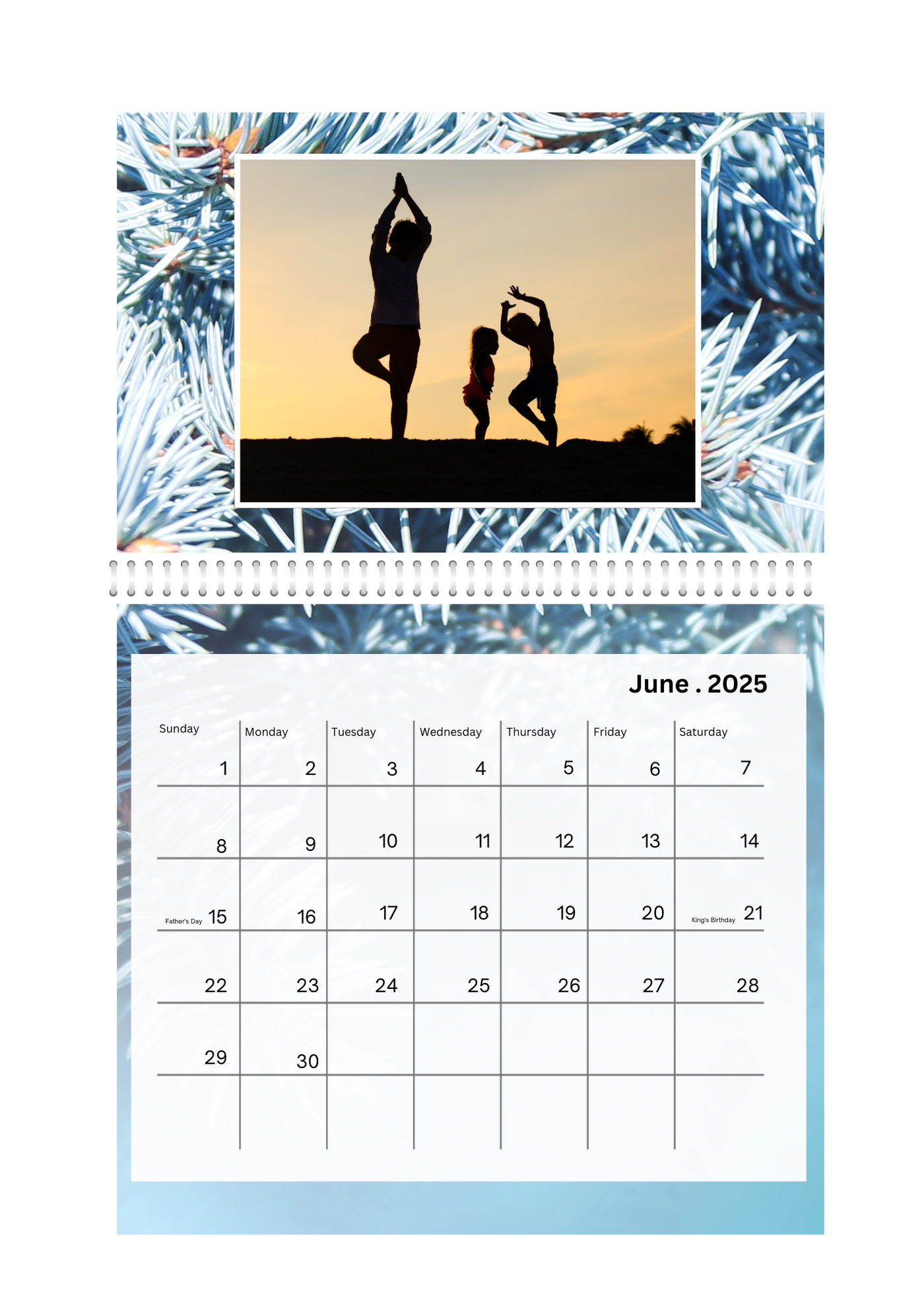 Seasons photo Wall calender 2025