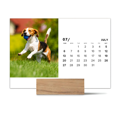 Wood Block Desk Calendar 2025