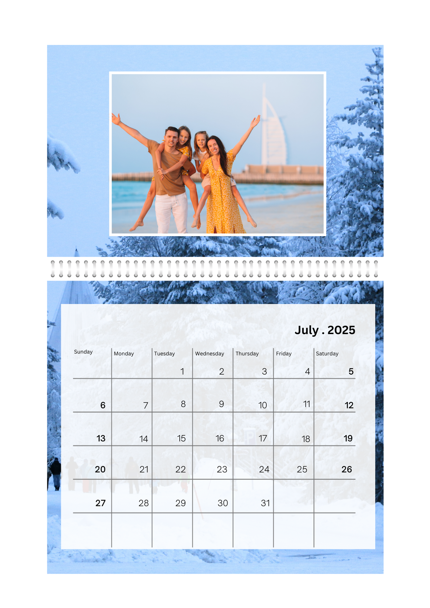 Seasons photo Wall calender 2025