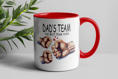 Dad's Teram Gift inner colour Mug Dad Gift Personalised mug