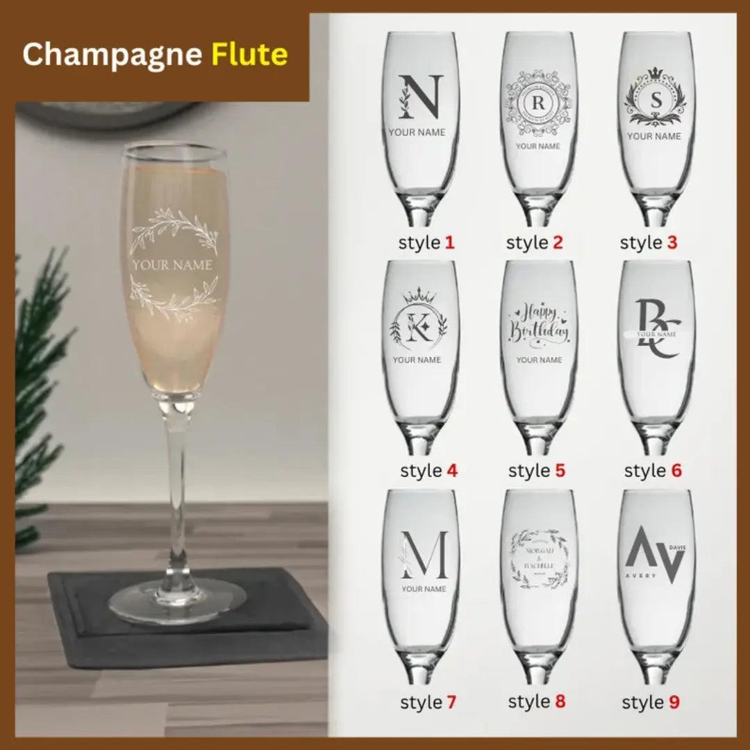 Personalized Glassware: Multiple Designs – Custom Wine, Beer, Whiskey, Champagne, & More