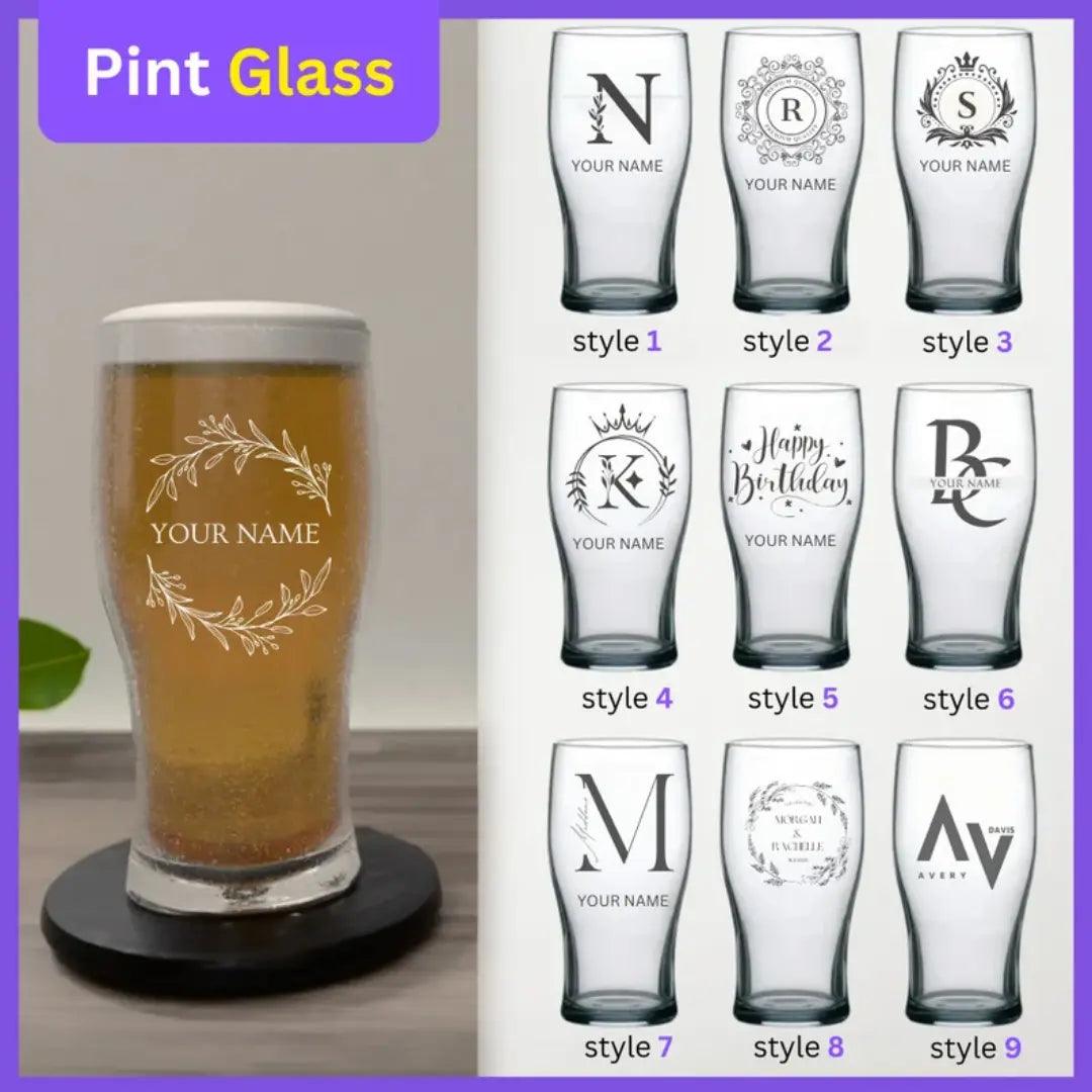 Personalized Glassware: Multiple Designs – Custom Wine, Beer, Whiskey, Champagne, & More