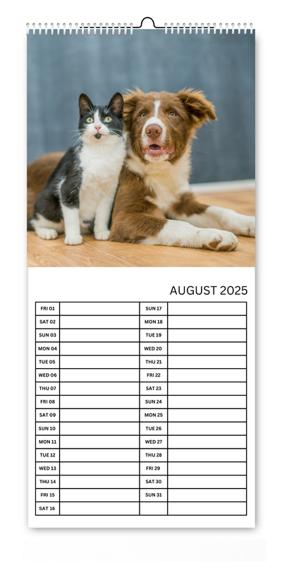 5.5x12" Dog & Cat Kitchen Calendars