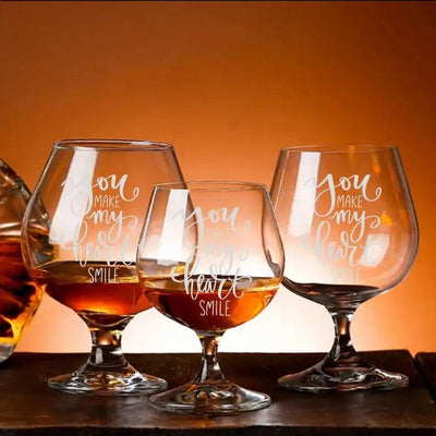 Personalised Engraved Brandy Cognac Glass Birthday Retirement Fathers Day Gifts