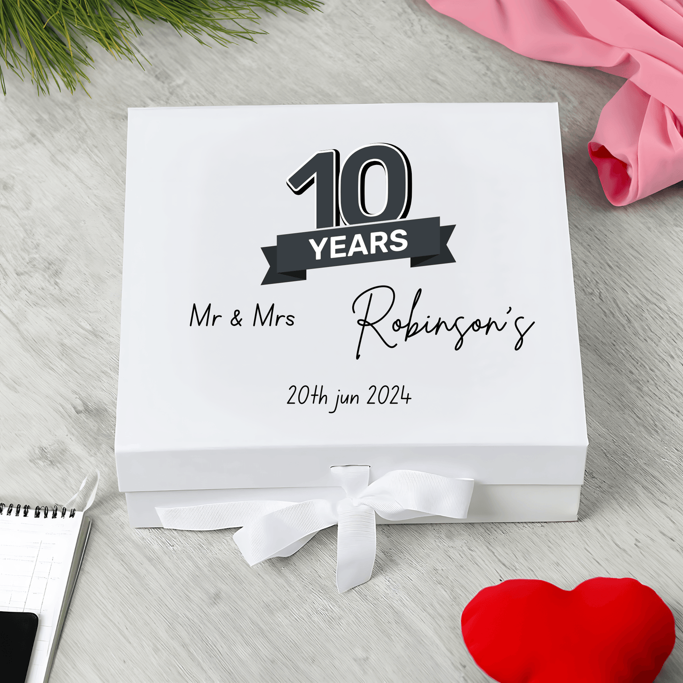 Personalised anniversary Keepsake Memory Box Gift