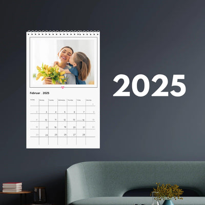 Modern Simple Playful Script Family Photos Calendar 2025