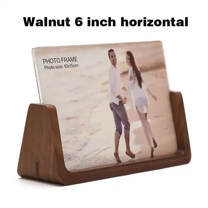 Wholesale U Shape Wooden Photo Frame Acrylic Glass Wooden Photo Frame Solid Wood Photo Frame