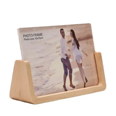 Wholesale U Shape Wooden Photo Frame Acrylic Glass Wooden Photo Frame Solid Wood Photo Frame