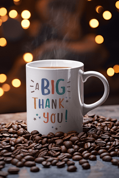 Personalized Ceramic THANK YOU Mug - Unique Gift for Him & Her, Perfect for Any Occasion