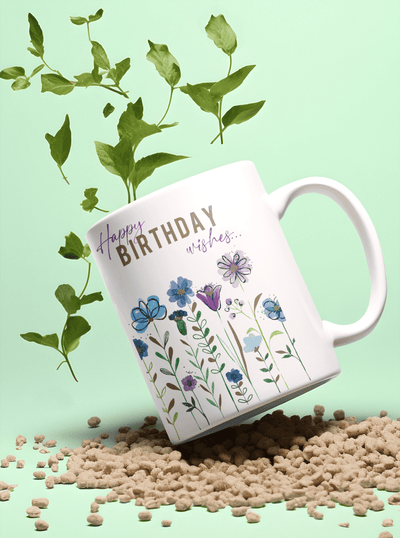 Personalised Happy Birthday Mug - Custom Gift for Her & Him