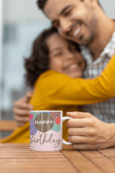 Personalised Happy Birthday Mug -Custom Gift for Her & Him