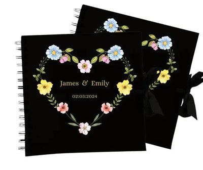 Wedding Photo Album Black Scrapbook Guest Book Boxed Gift