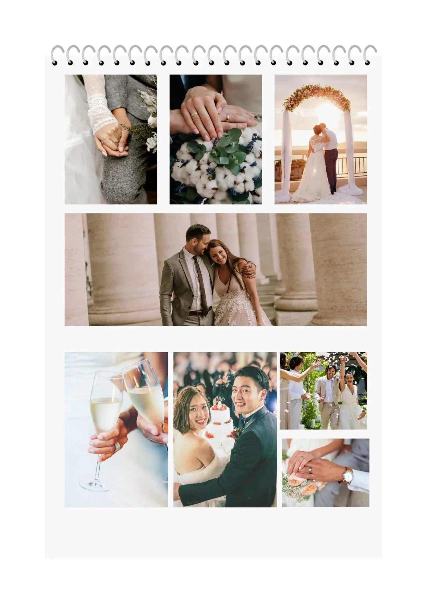 Modern Elegant Wedding Newlyweds Photo Calendar 2025