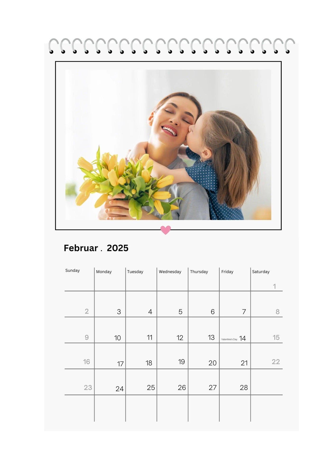 Modern Simple Playful Script Family Photos Calendar 2025