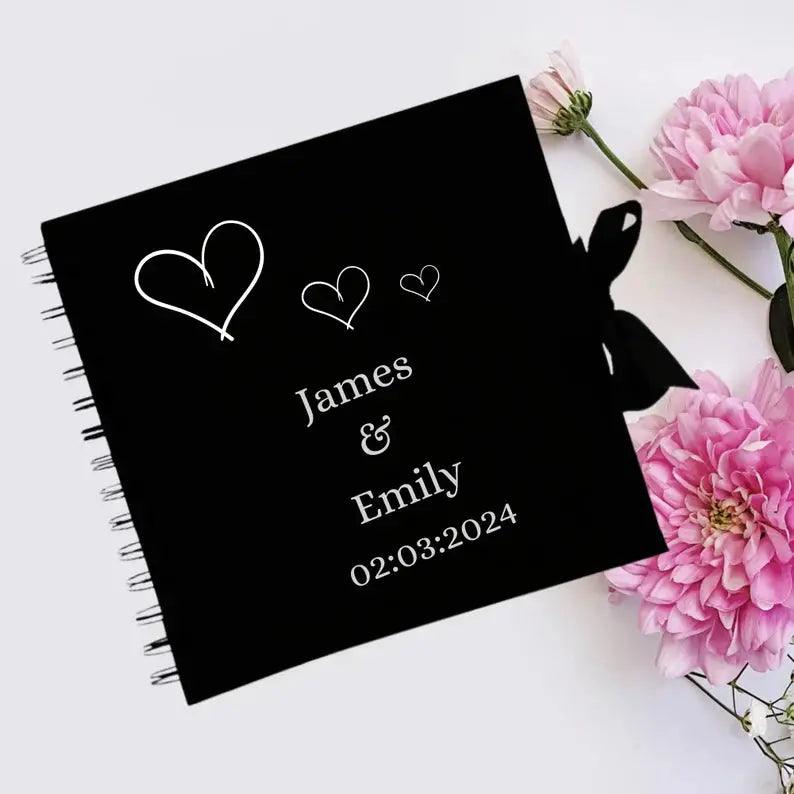 Wedding Photo Album Black Scrapbook Guest Book Boxed Gift