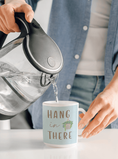 Personalized 'Hang in There' Mug: Custom Ceramic Gift for Him & Her