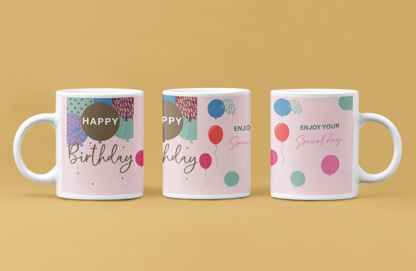 Personalised Happy Birthday Mug -Custom Gift for Her & Him