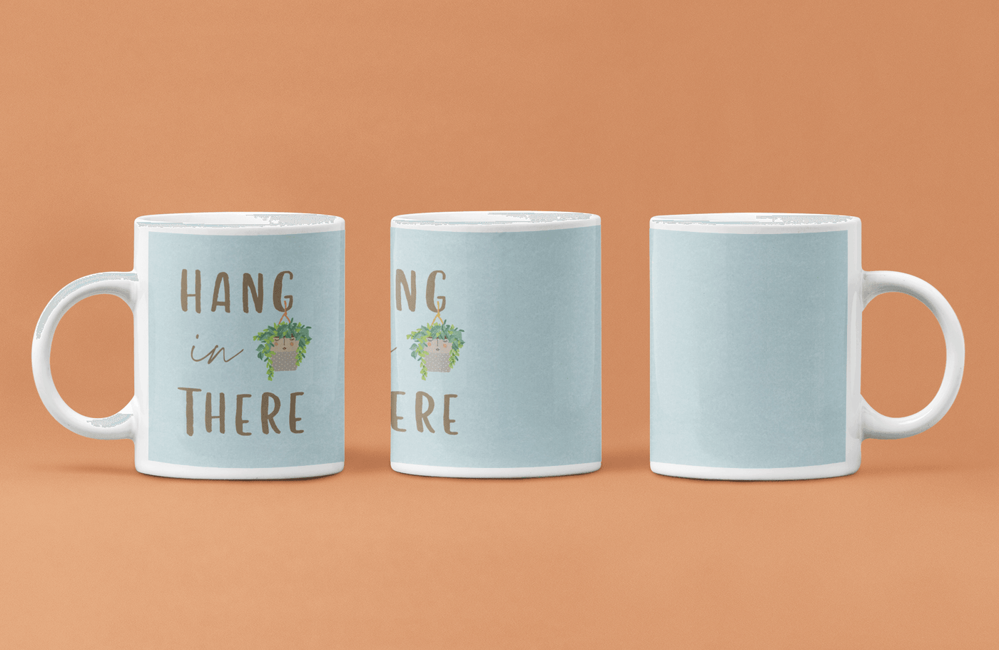 Personalized 'Hang in There' Mug: Custom Ceramic Gift for Him & Her