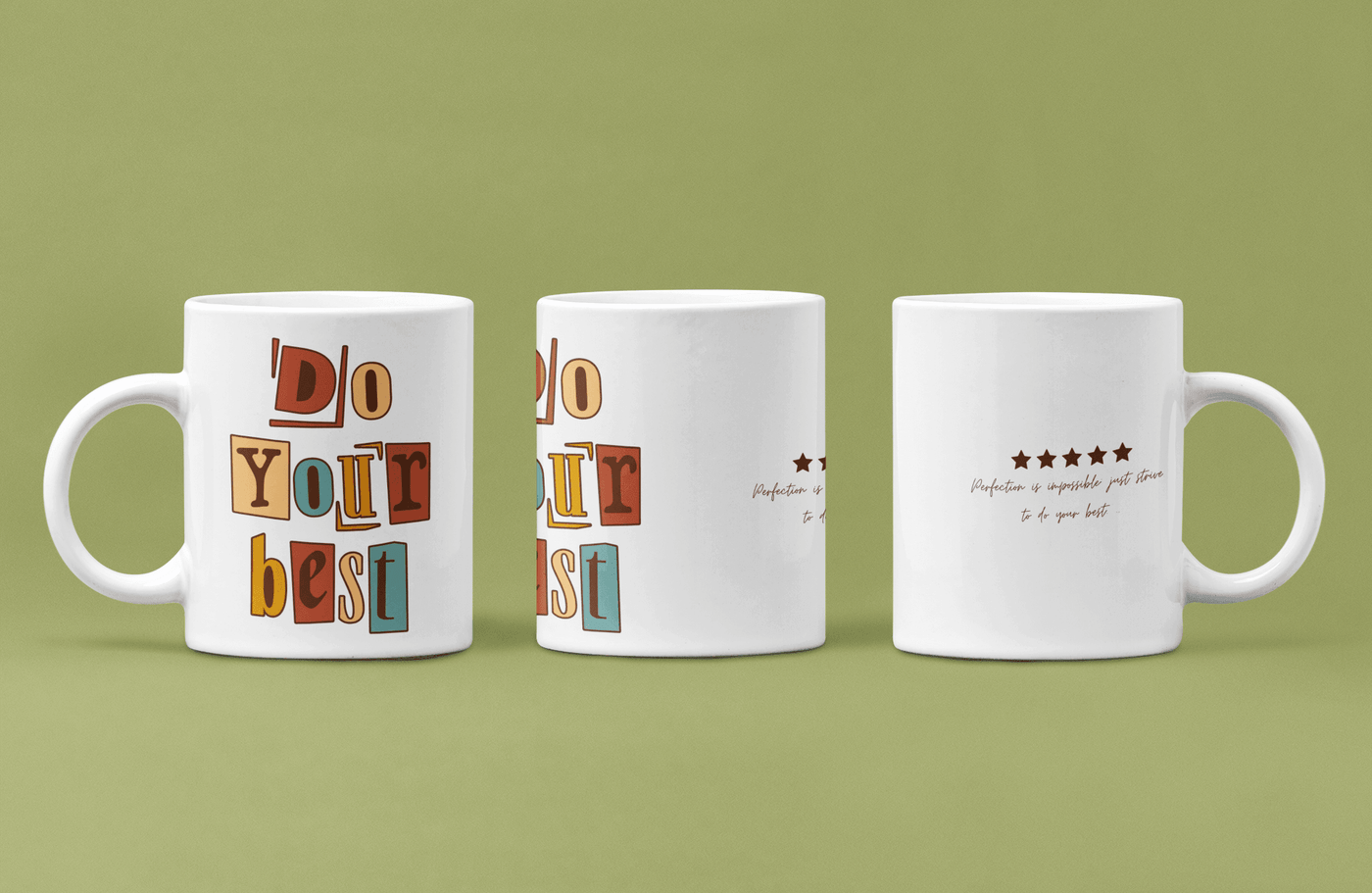 Personalized Ceramic Do your Best  Mug - Unique Gift for Him & Her, Perfect for Any Occasion