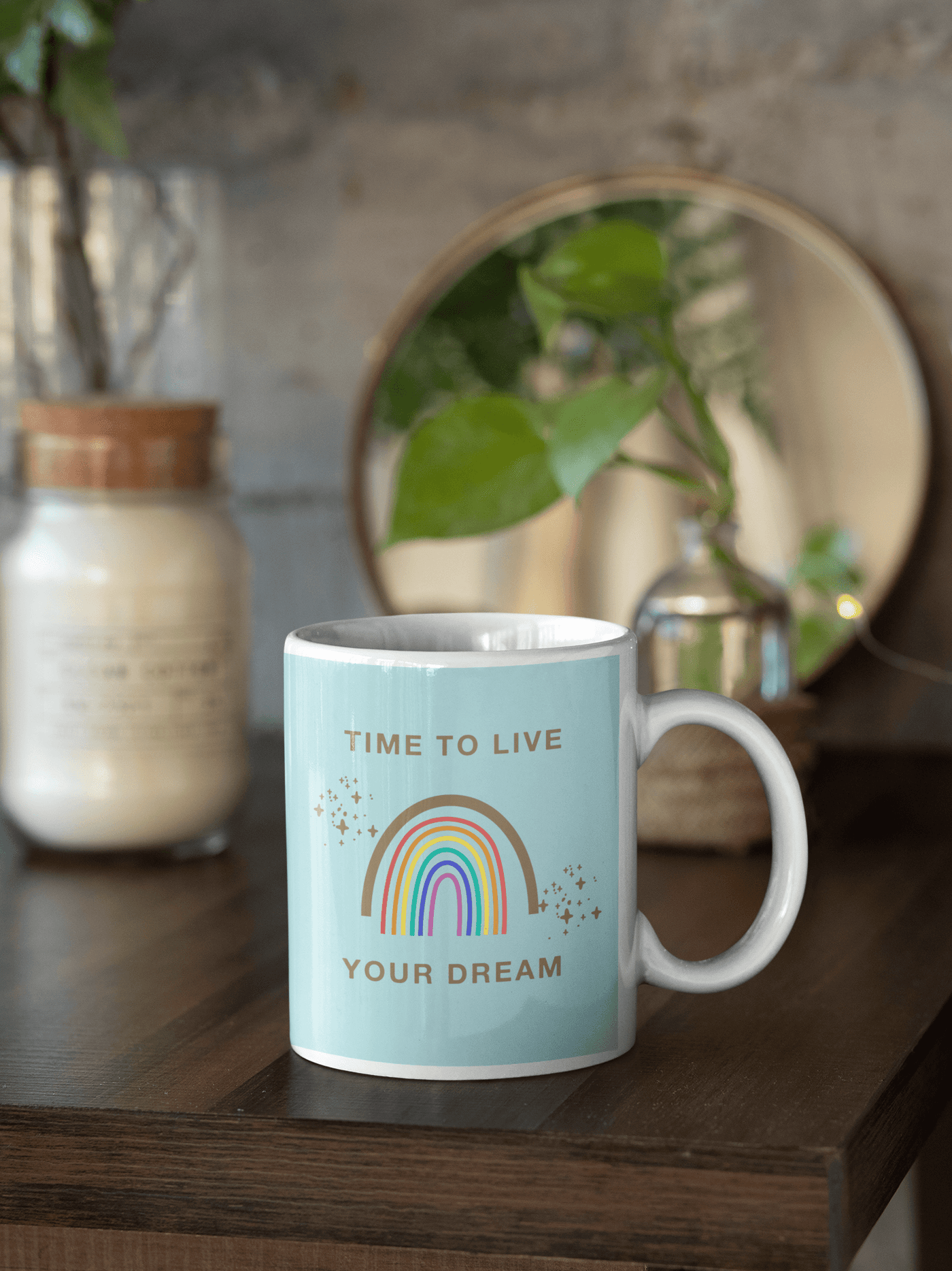 Personalized 'Hang in There' Mug: Custom Ceramic Gift for Him & Her