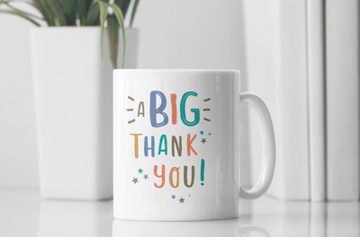 Personalized Ceramic THANK YOU Mug - Unique Gift for Him & Her, Perfect for Any Occasion